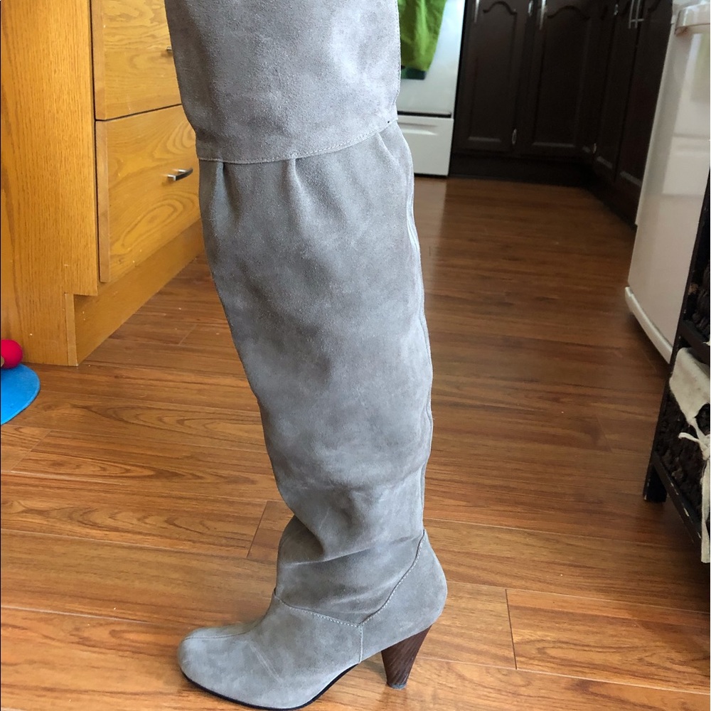 New leg boots gray-brown (taupe)